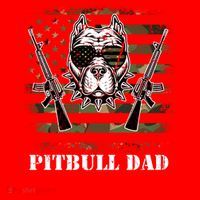 Pitbull Dad Like A Regular Dad But Cooler Guns American Flag Cute Gift Santa Hat thumb 1