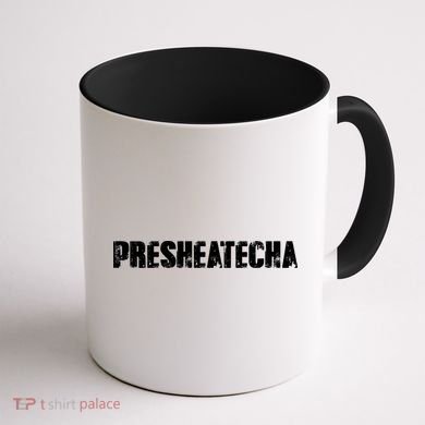 Presheatecha Distressed Logo Funny Word Coffee Mug back