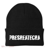 Presheatecha Distressed Logo Funny Word Beanie thumb 0