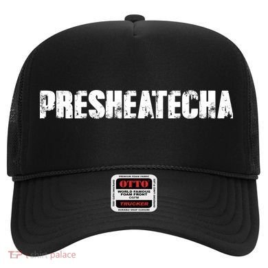Presheatecha Distressed Logo Funny Word Hat