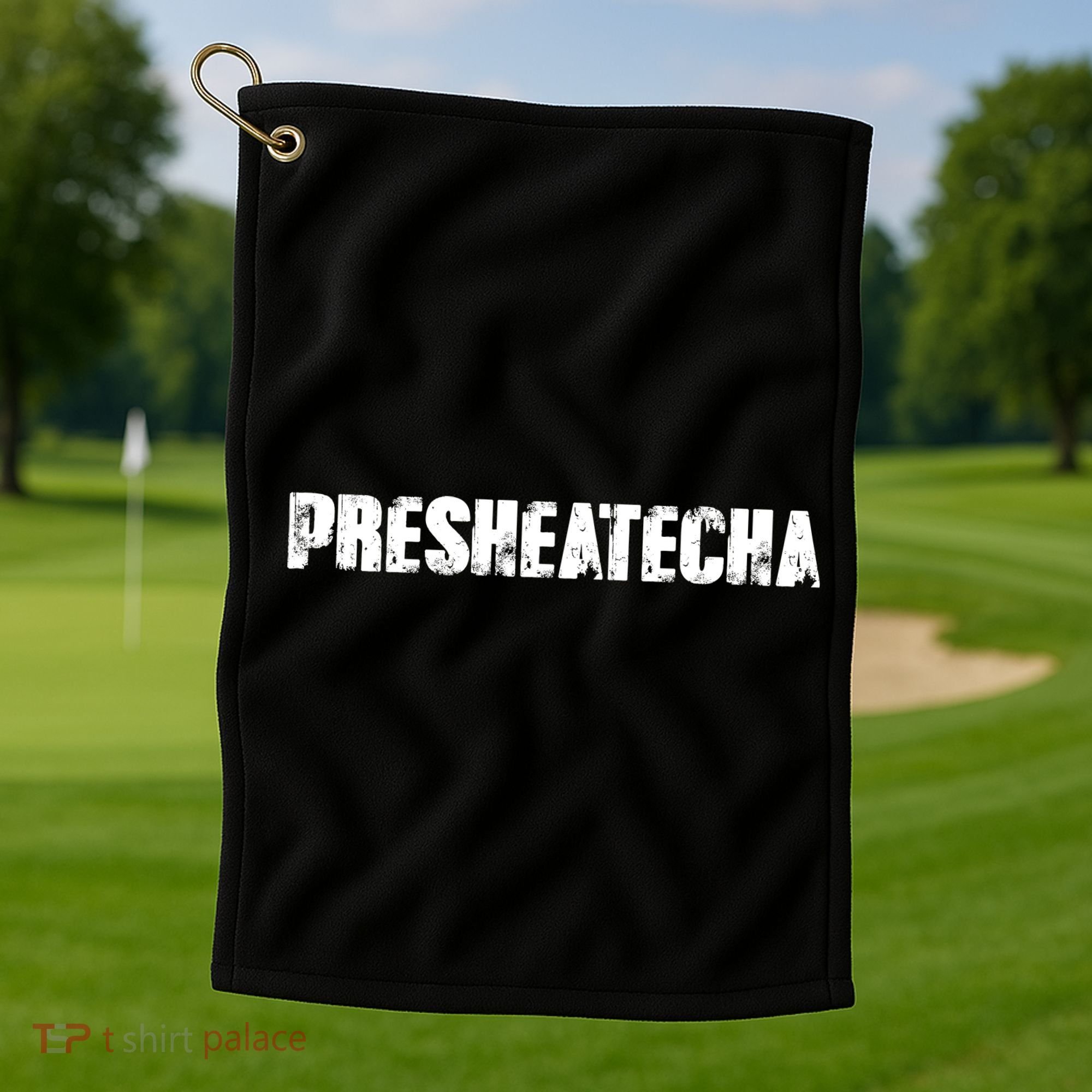 Presheatecha Distressed Logo Funny Word Golf Towel