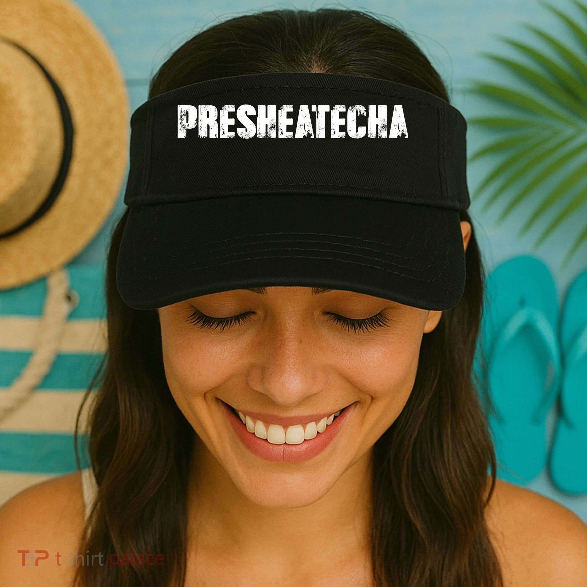 Presheatecha Distressed Logo Funny Word Visor