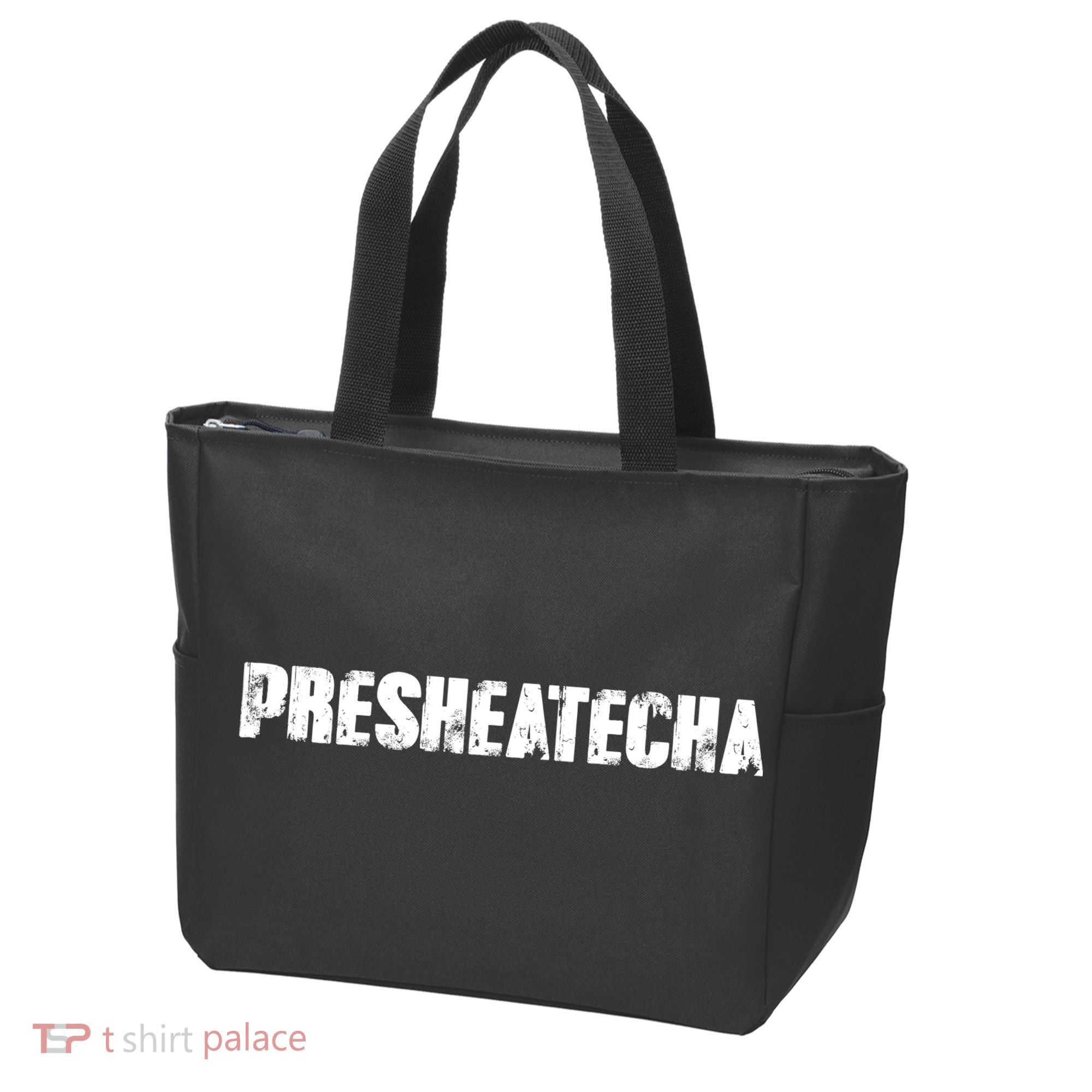 Presheatecha Distressed Logo Funny Word Tote Bag