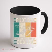 Pilot Dad Like A Regular Dad But Cooler Pilot Dad Plane Captain Dad Coffee Mug thumb 1
