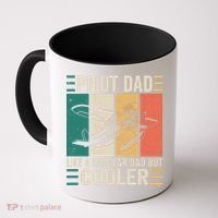 Pilot Dad Like A Regular Dad But Cooler Pilot Dad Plane Captain Dad Coffee Mug thumb 0