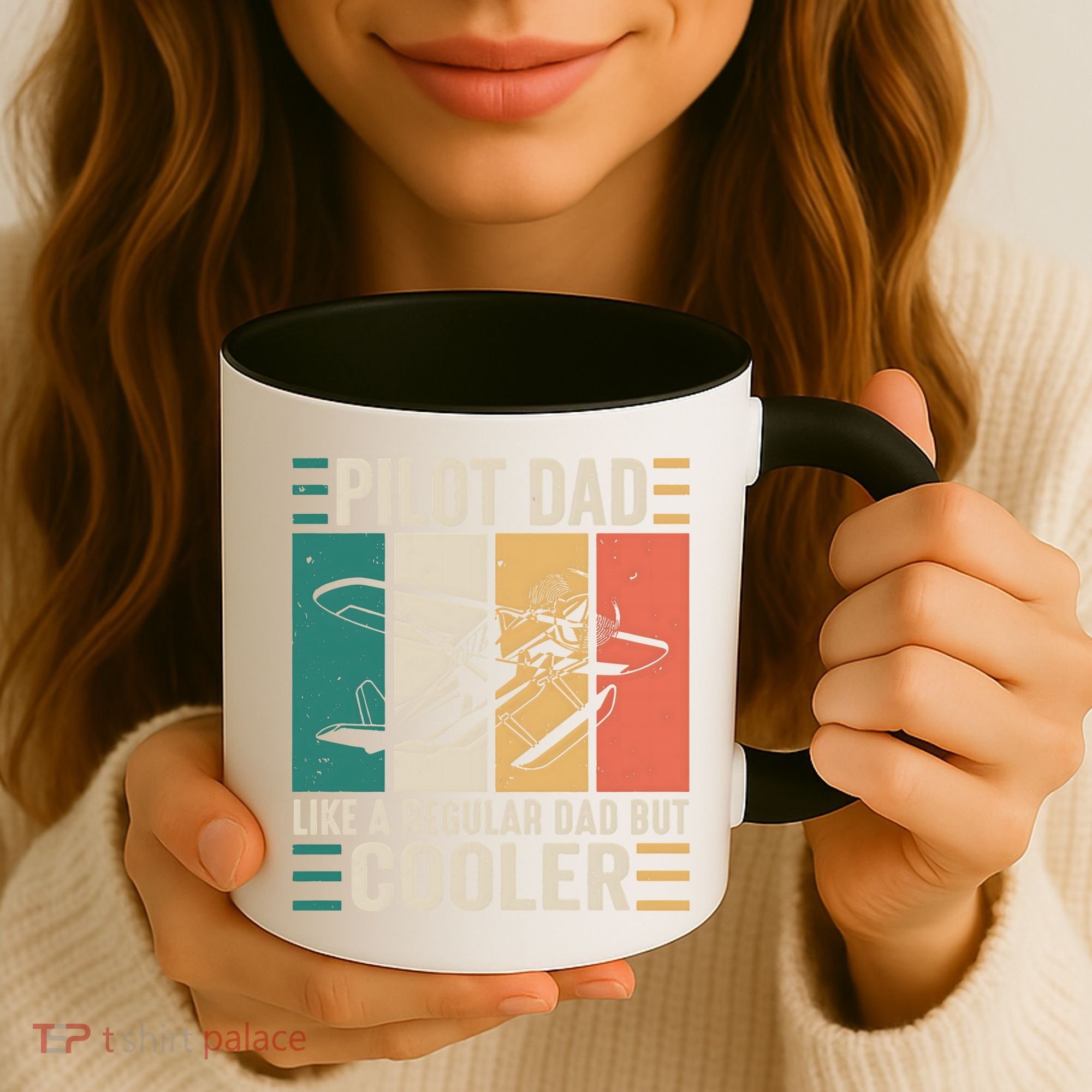 Pilot Dad Like A Regular Dad But Cooler Pilot Dad Plane Captain Dad Coffee Mug