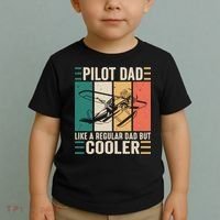 Pilot Dad Like A Regular Dad But Cooler Pilot Dad Plane Captain Dad Toddler T-Shirt thumb 2