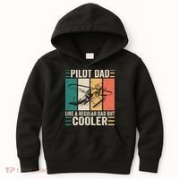 Pilot Dad Like A Regular Dad But Cooler Pilot Dad Plane Captain Dad Kids Hoodie thumb 0