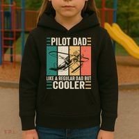 Pilot Dad Like A Regular Dad But Cooler Pilot Dad Plane Captain Dad Kids Hoodie thumb 3