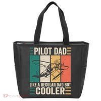 Pilot Dad Like A Regular Dad But Cooler Pilot Dad Plane Captain Dad Tote Bag thumb 0