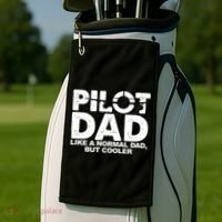 Pilot Dad Like A Normal Dad But Cooler Golf Towel thumb 2