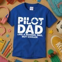 Pilot Dad Like A Normal Dad But Cooler Kids T-Shirt thumb 3