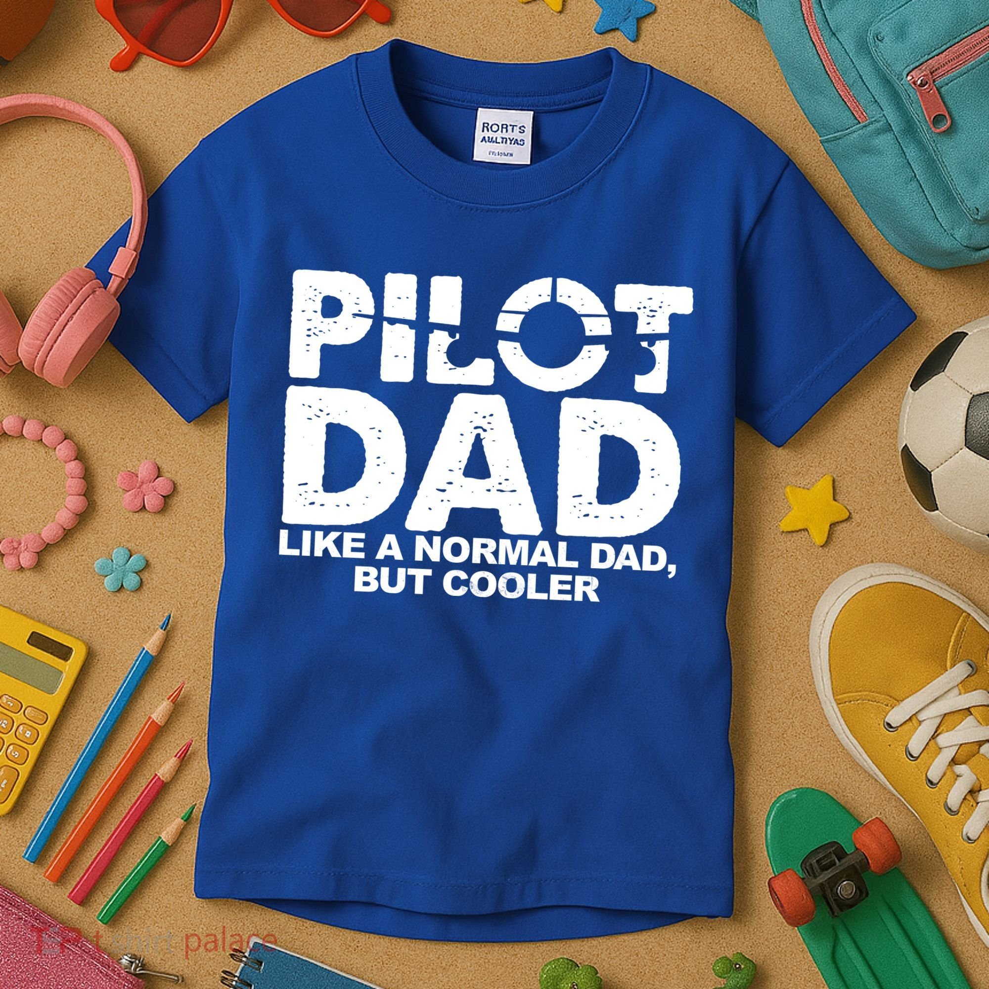 Pilot Dad Like A Normal Dad But Cooler Kids T-Shirt