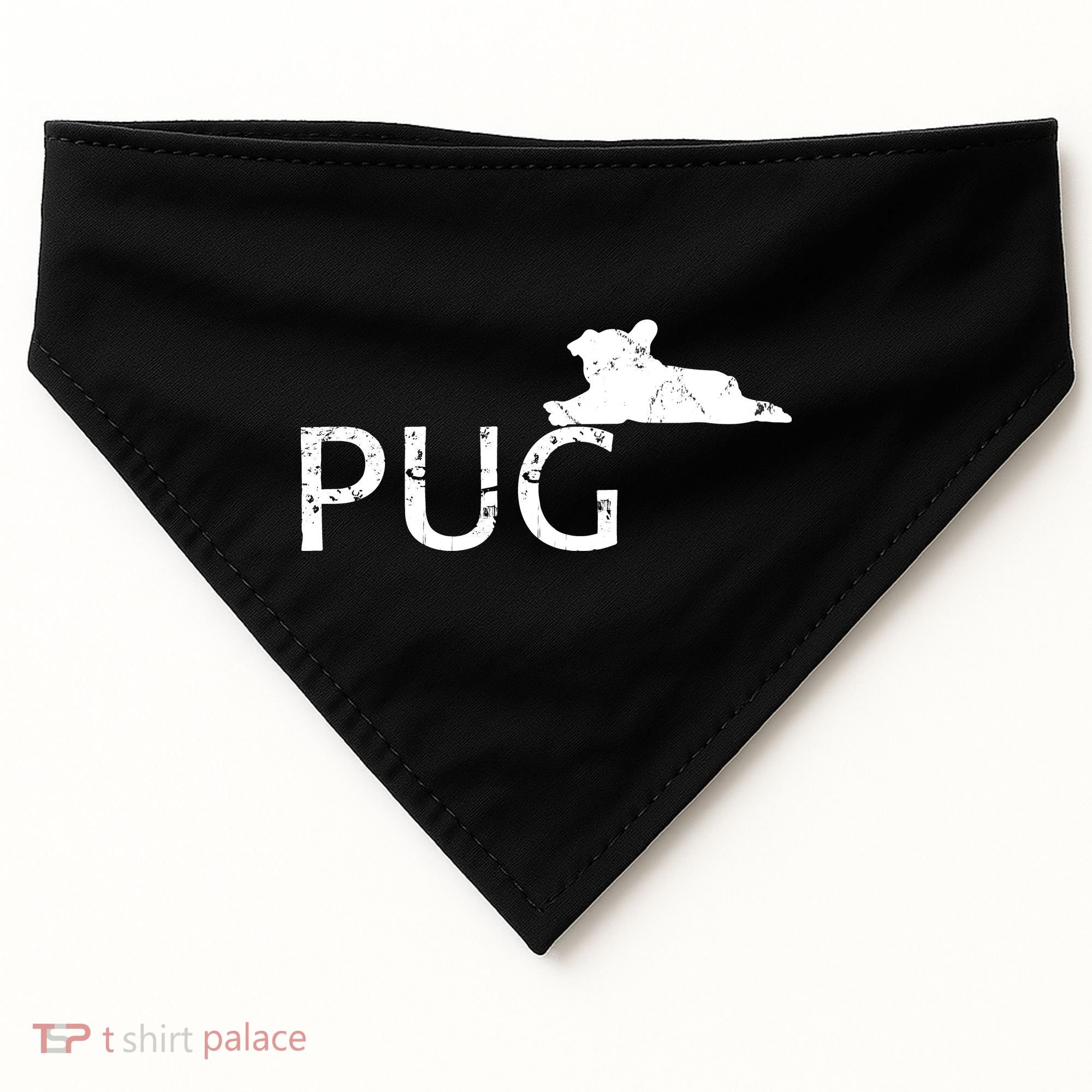 Pug Dog Lover USA-Made Doggie Bandana