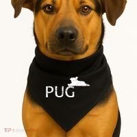Pug Dog Lover USA-Made Doggie Bandana thumb 1