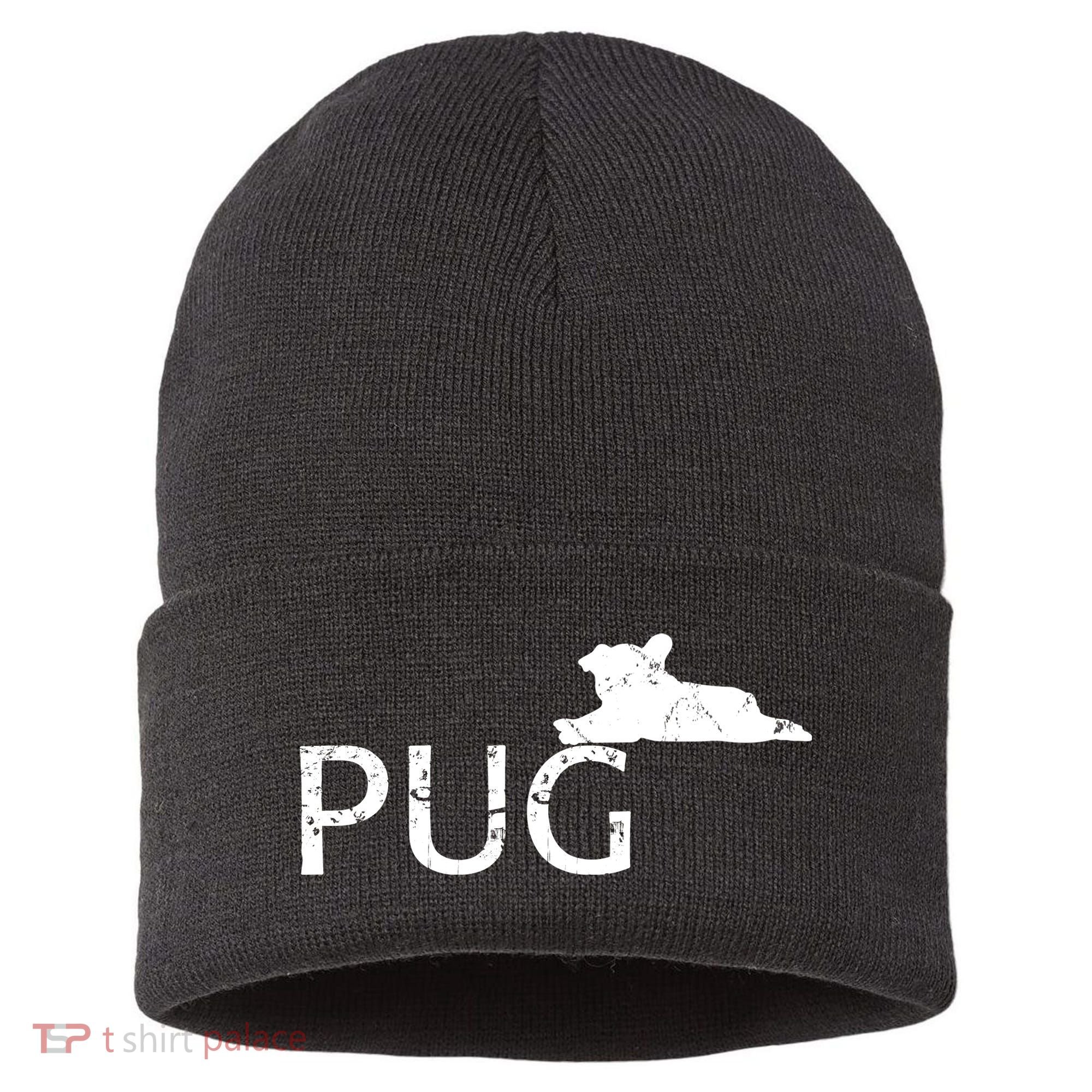 Pug Dog Lover Sustainable Knit Beanie
