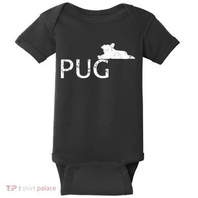 Pug Dog Lover Baby Bodysuit