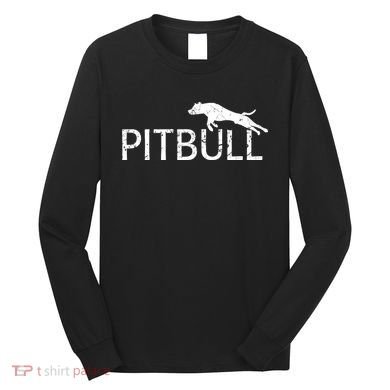 Pitbull Dog Logo Long Sleeve Shirt