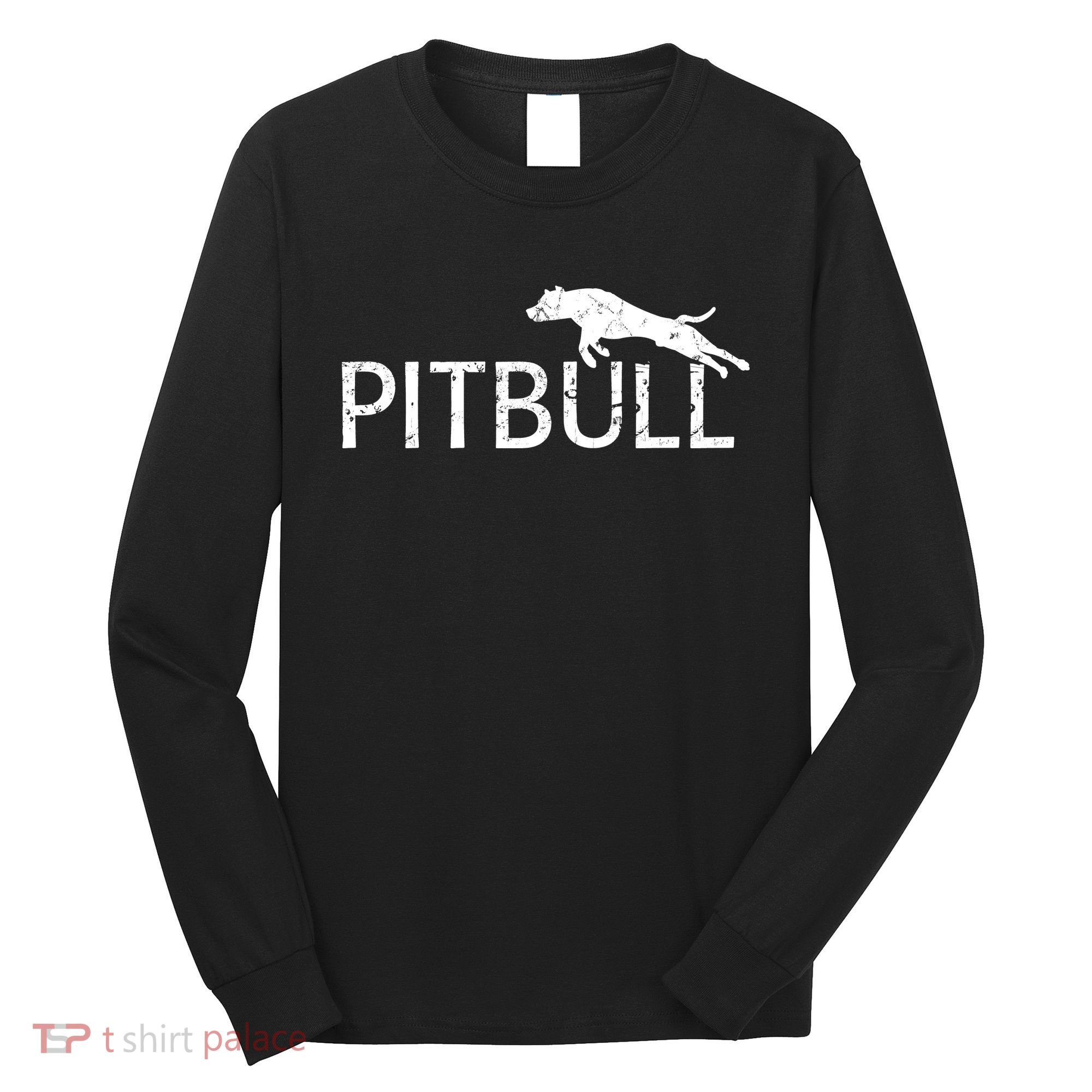 Pitbull Dog Logo Long Sleeve Shirt