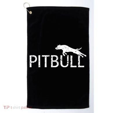 Pitbull Dog Logo Golf Towel