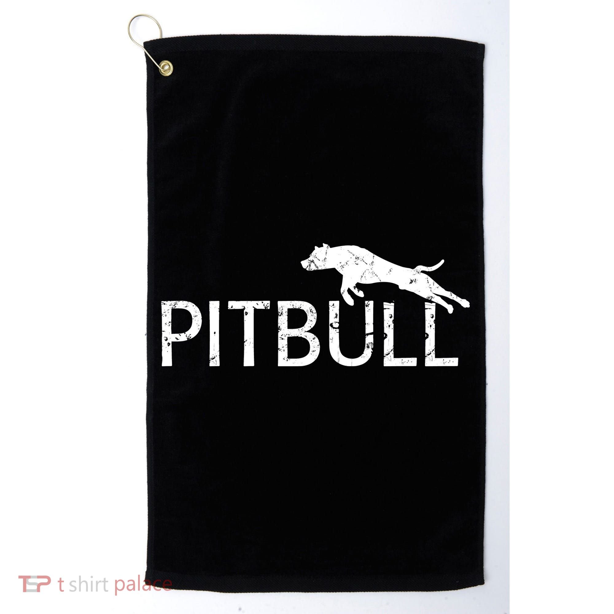 Pitbull Dog Logo Golf Towel