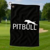 Pitbull Dog Logo Golf Towel thumb 1