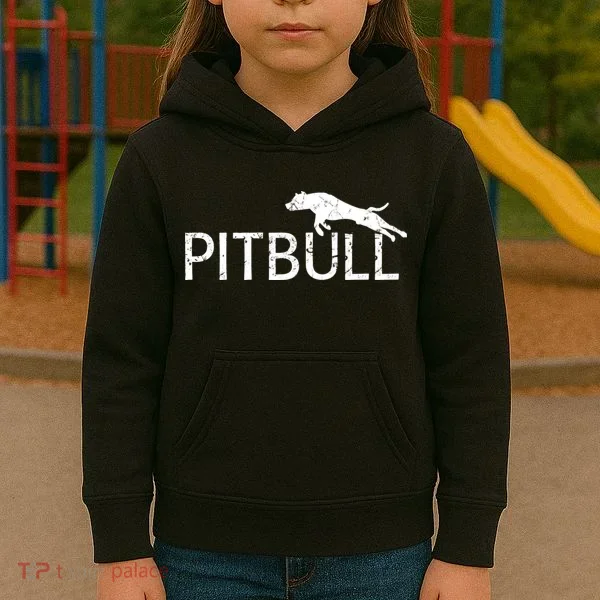 Pitbull Dog Logo Kids Hoodie