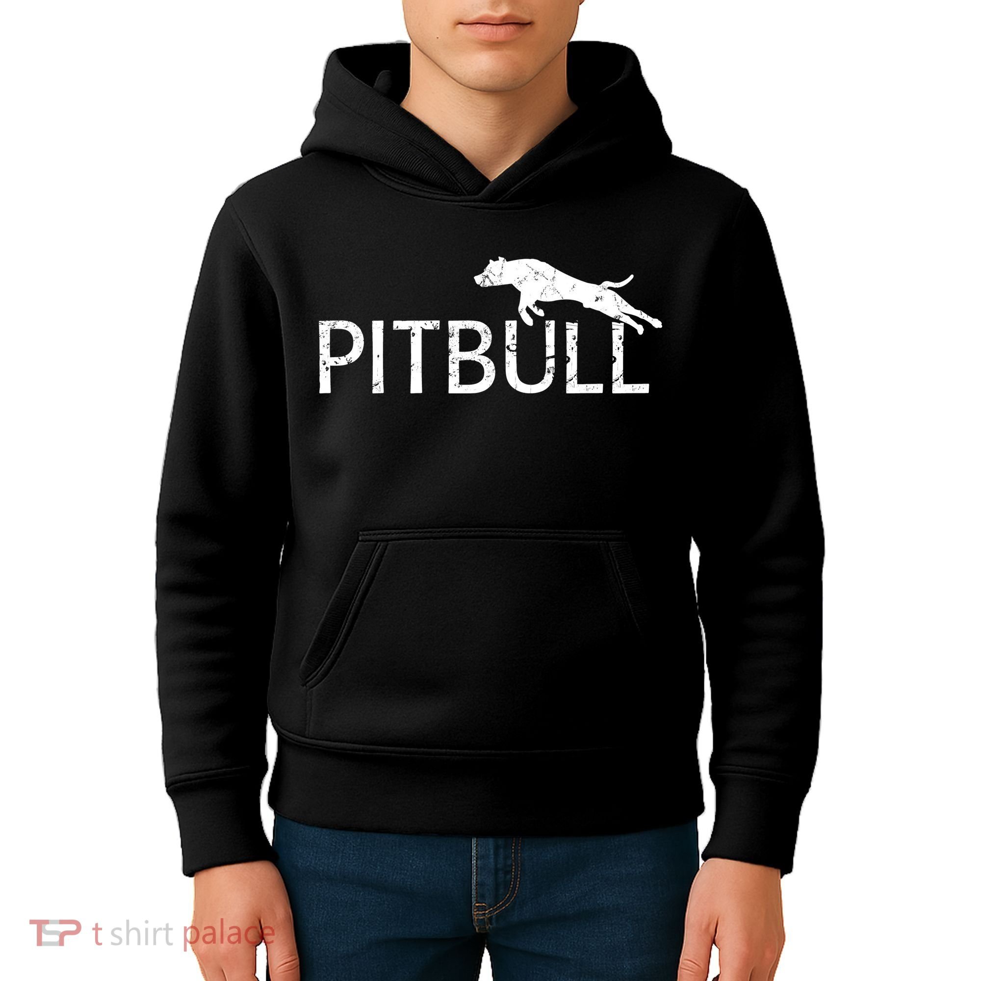 Pitbull Dog Logo Kids Hoodie