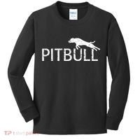 Pitbull Dog Logo Kids Long Sleeve Shirt thumb 0