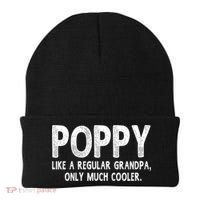 Poppy Definition Like Regular Grandpa Only Cooler Funny Gift Beanie thumb 0