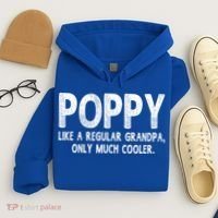 Poppy Definition Like Regular Grandpa Only Cooler Funny Gift Hoodie thumb 4