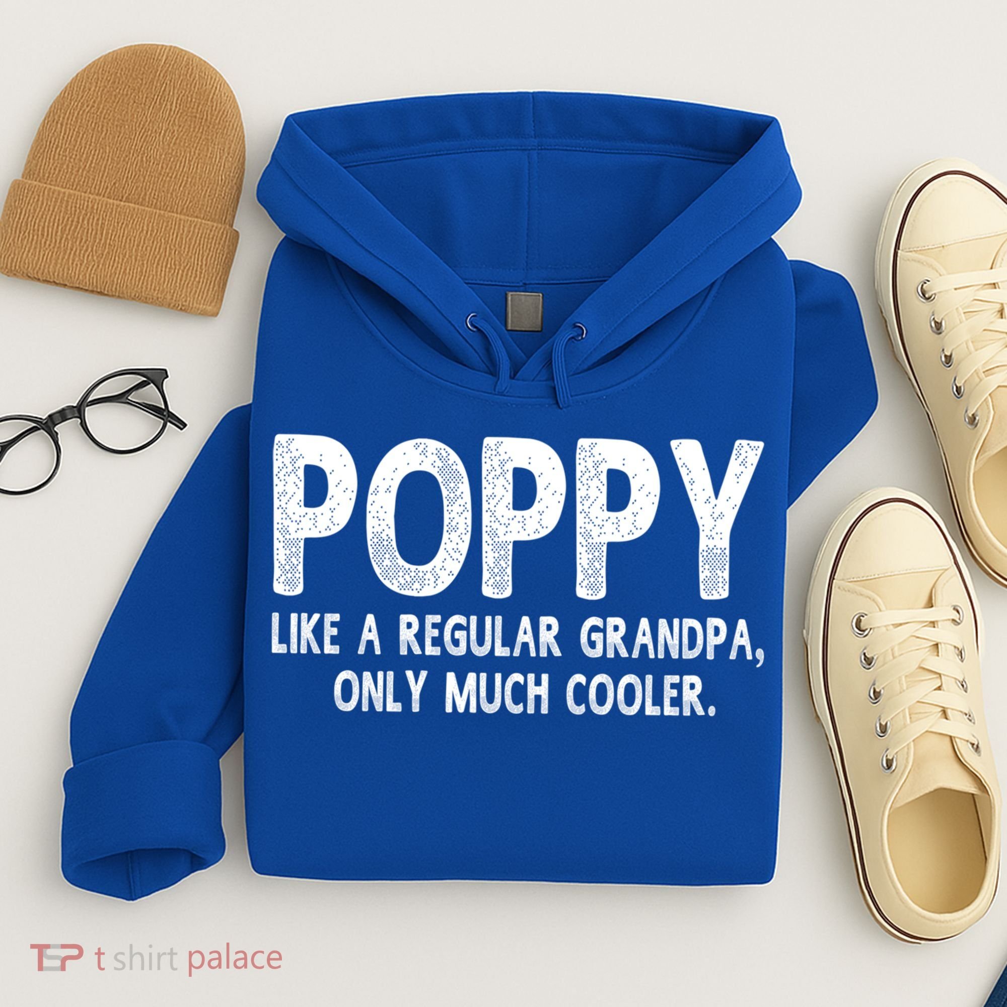 Poppy Definition Like Regular Grandpa Only Cooler Funny Gift Hoodie