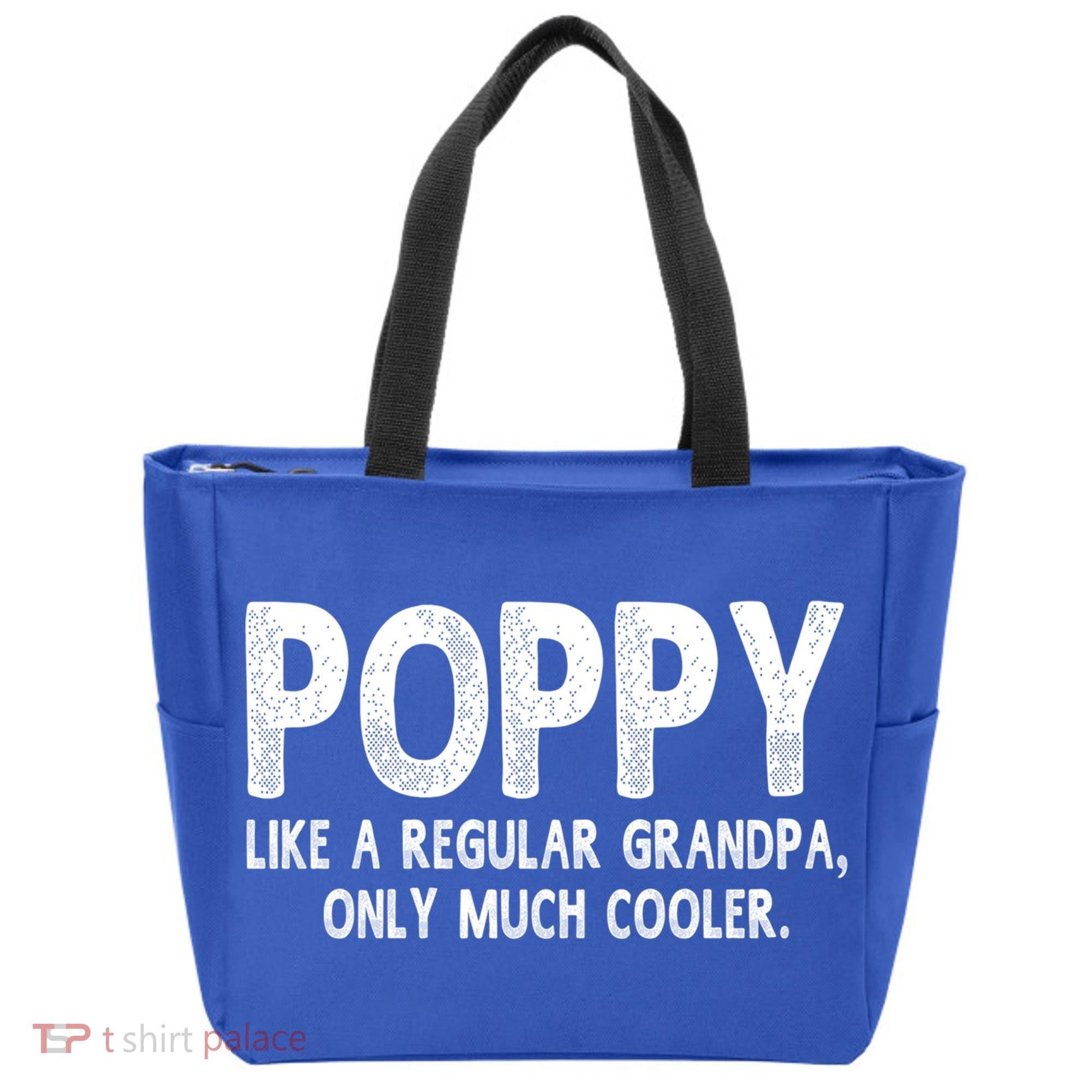 Poppy Definition Like Regular Grandpa Only Cooler Funny Gift Tote Bag