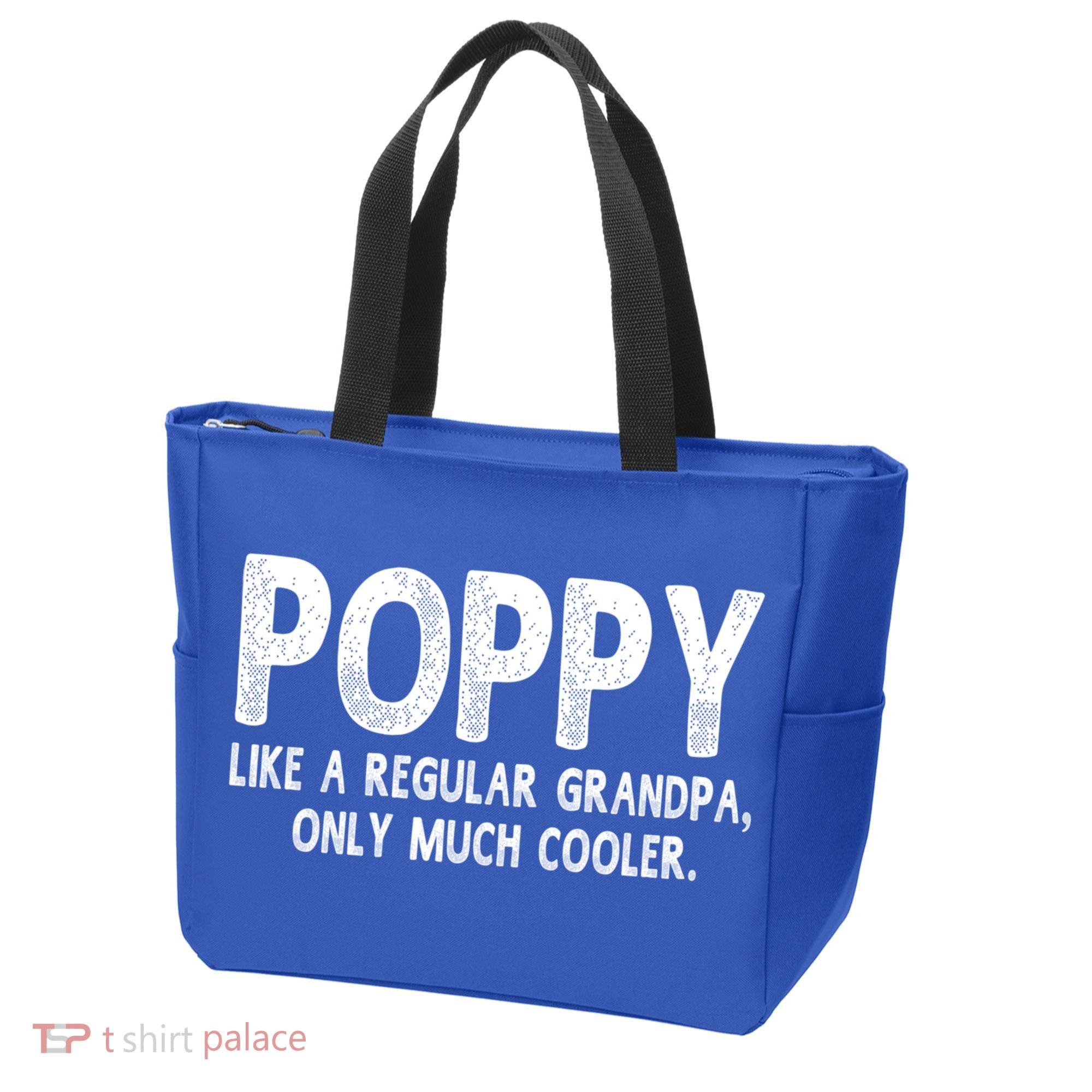 Poppy Definition Like Regular Grandpa Only Cooler Funny Gift Tote Bag