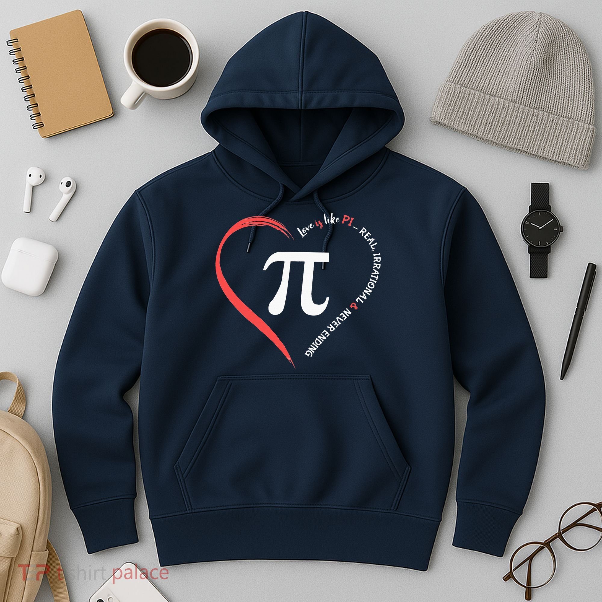 Pi Day Love Is Like Pi Valentines Math Teacher Hoodie