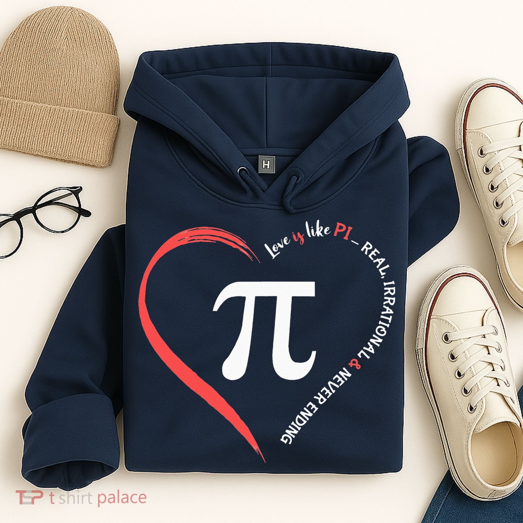 Pi Day Love Is Like Pi Valentines Math Teacher Hoodie