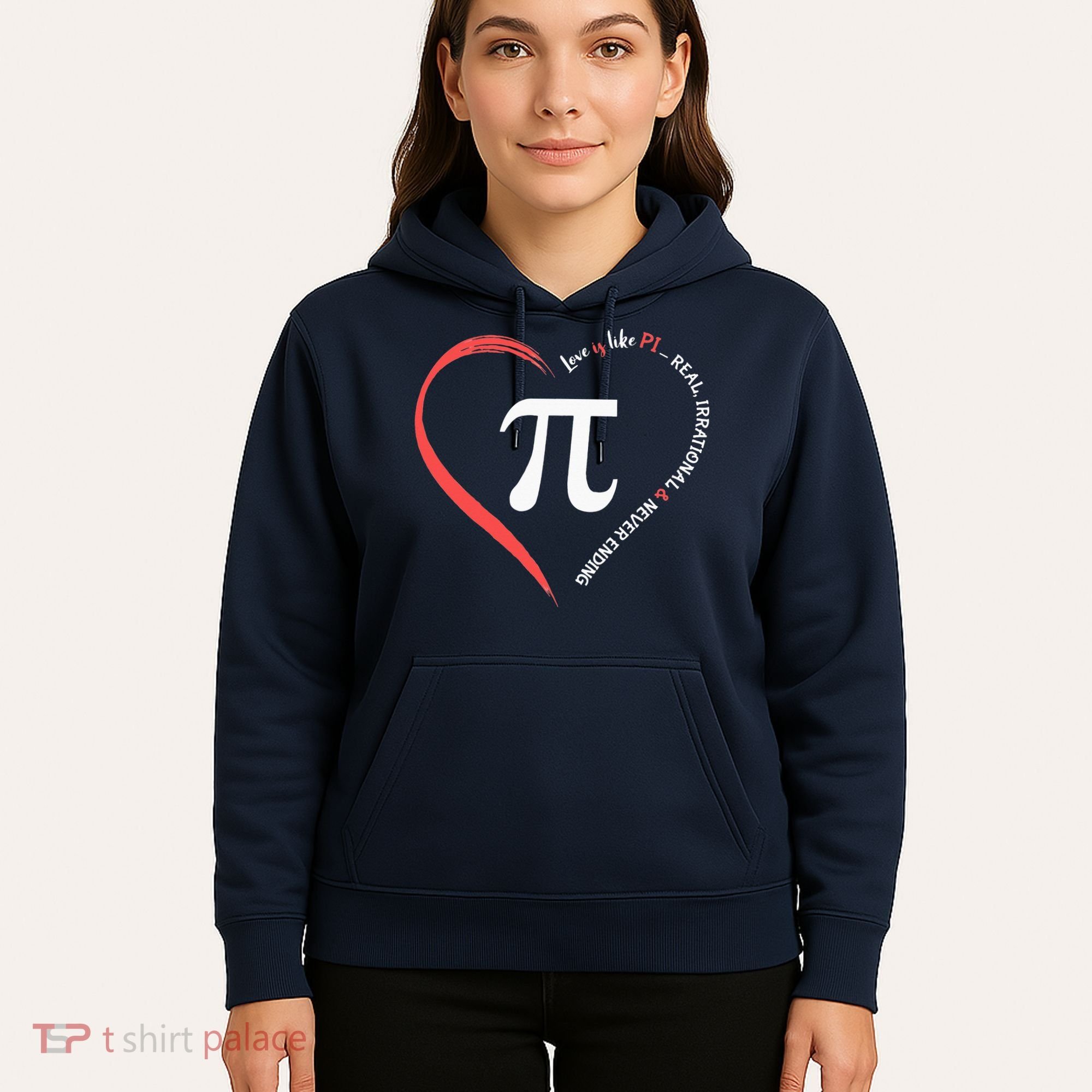 Pi Day Love Is Like Pi Valentines Math Teacher Hoodie