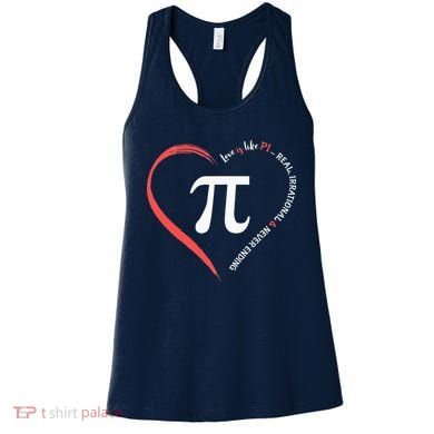Pi Day Love Is Like Pi Valentines Math Teacher Women's Tank Top