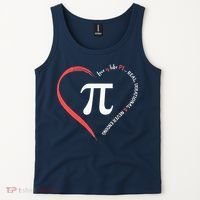 Pi Day Love Is Like Pi Valentines Math Teacher Tank Top thumb 2