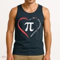 Pi Day Love Is Like Pi Valentines Math Teacher Tank Top thumb 3