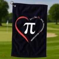 Pi Day Love Is Like Pi Valentines Math Teacher Golf Towel thumb 1
