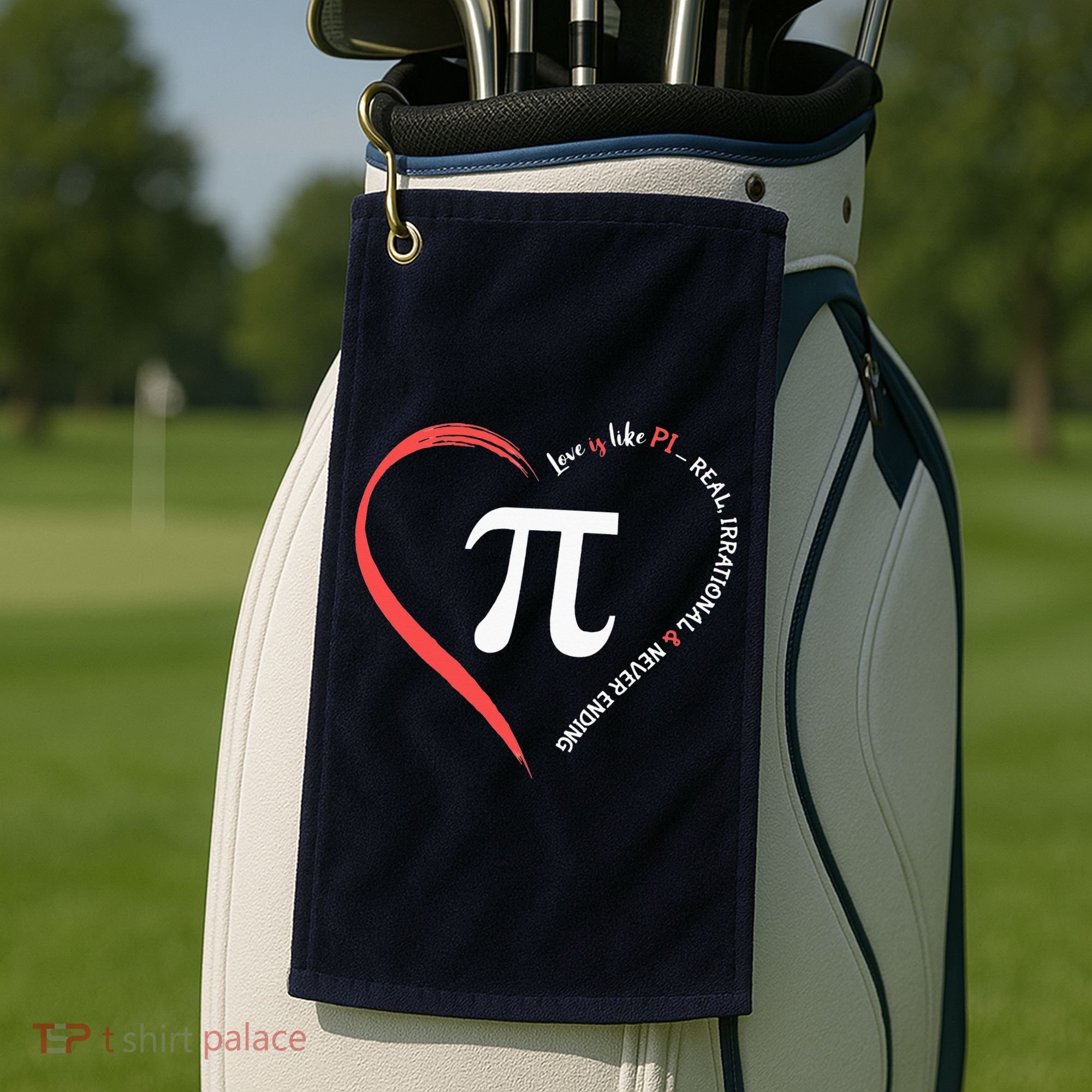Pi Day Love Is Like Pi Valentines Math Teacher Golf Towel