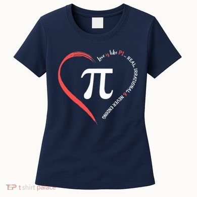 Pi Day Love Is Like Pi Valentines Math Teacher Women's T-Shirt