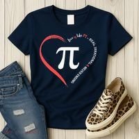 Pi Day Love Is Like Pi Valentines Math Teacher Women's T-Shirt thumb 3