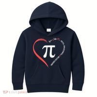 Pi Day Love Is Like Pi Valentines Math Teacher Kids Hoodie thumb 0