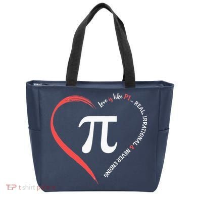 Pi Day Love Is Like Pi Valentines Math Teacher Tote Bag