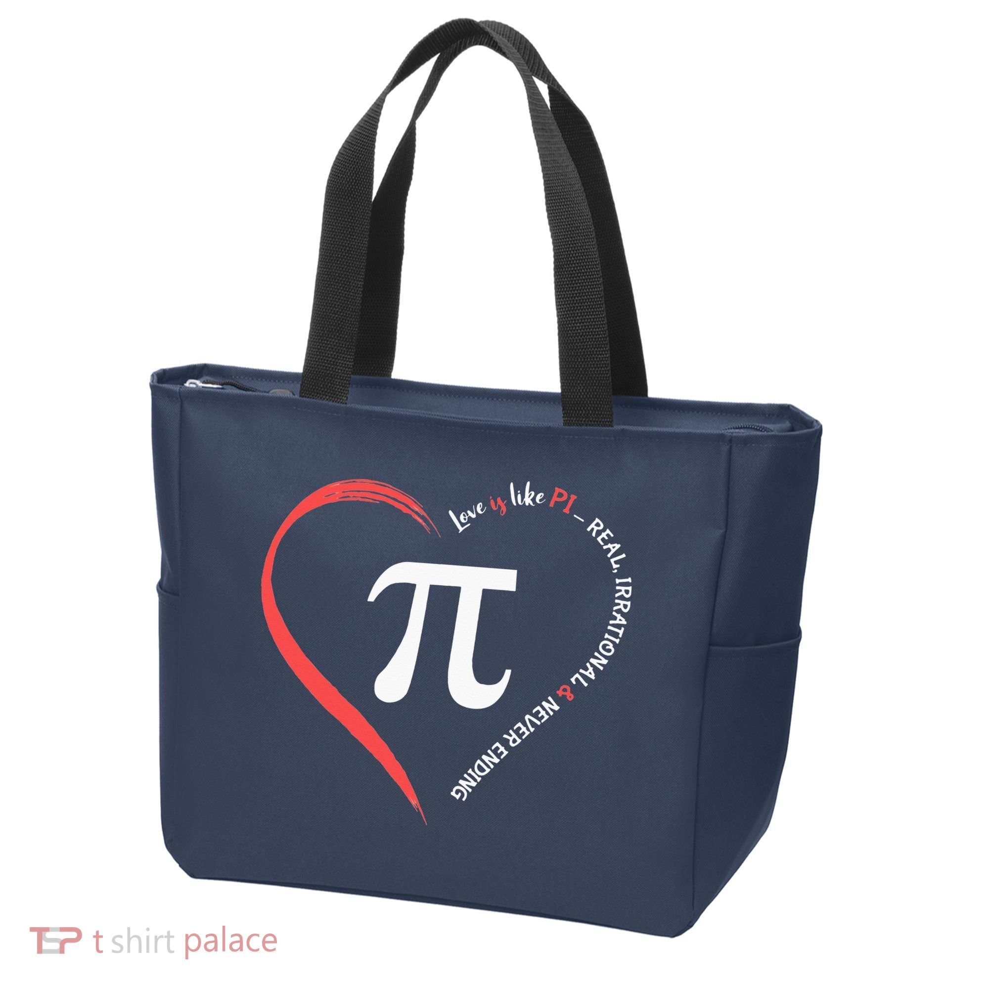 Pi Day Love Is Like Pi Valentines Math Teacher Tote Bag