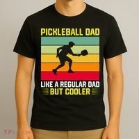 Pickleball Dad Like A Regular Dad But Cooler Vintage Retro T-Shirt thumb 3