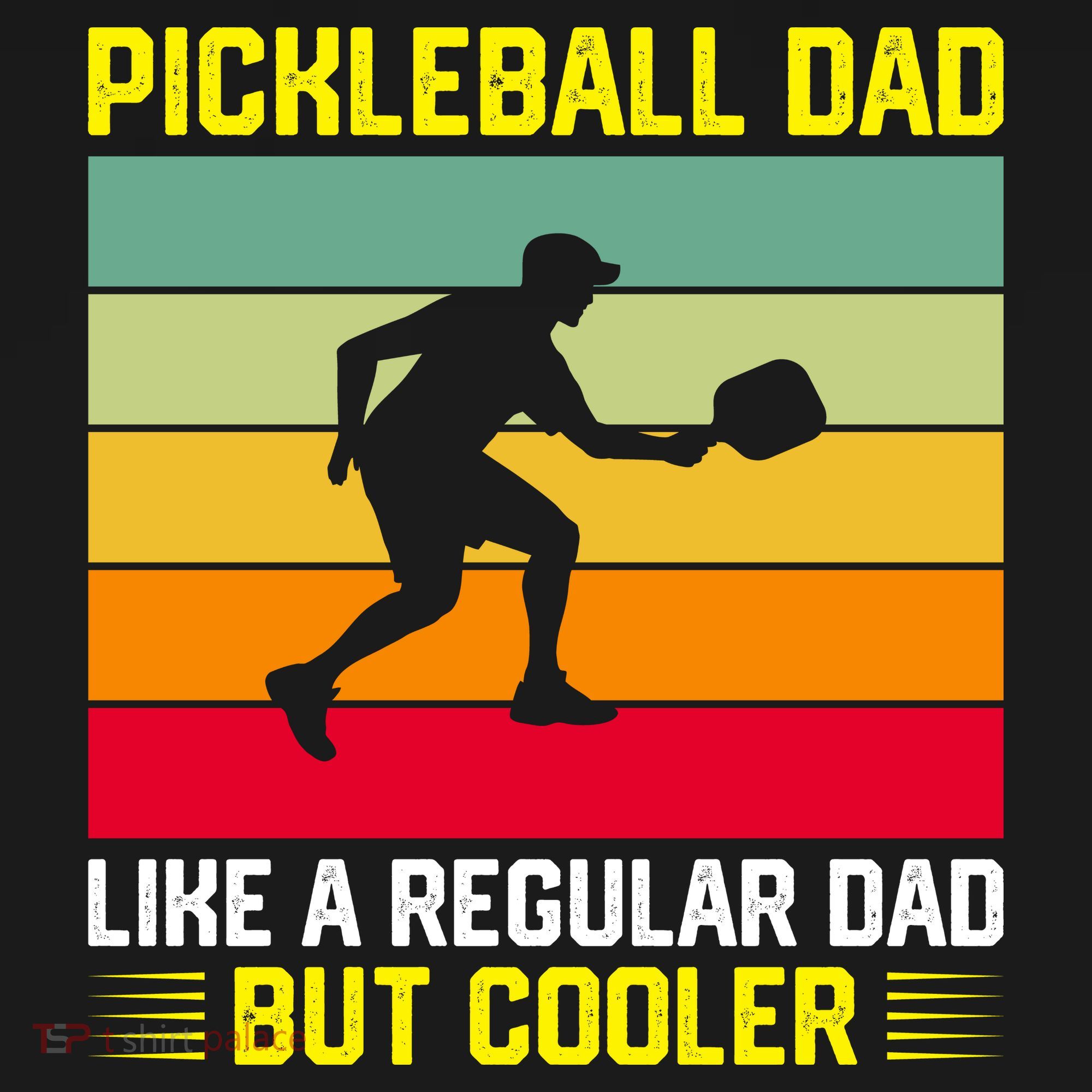 Pickleball Dad Like A Regular Dad But Cooler Vintage Retro T-Shirt