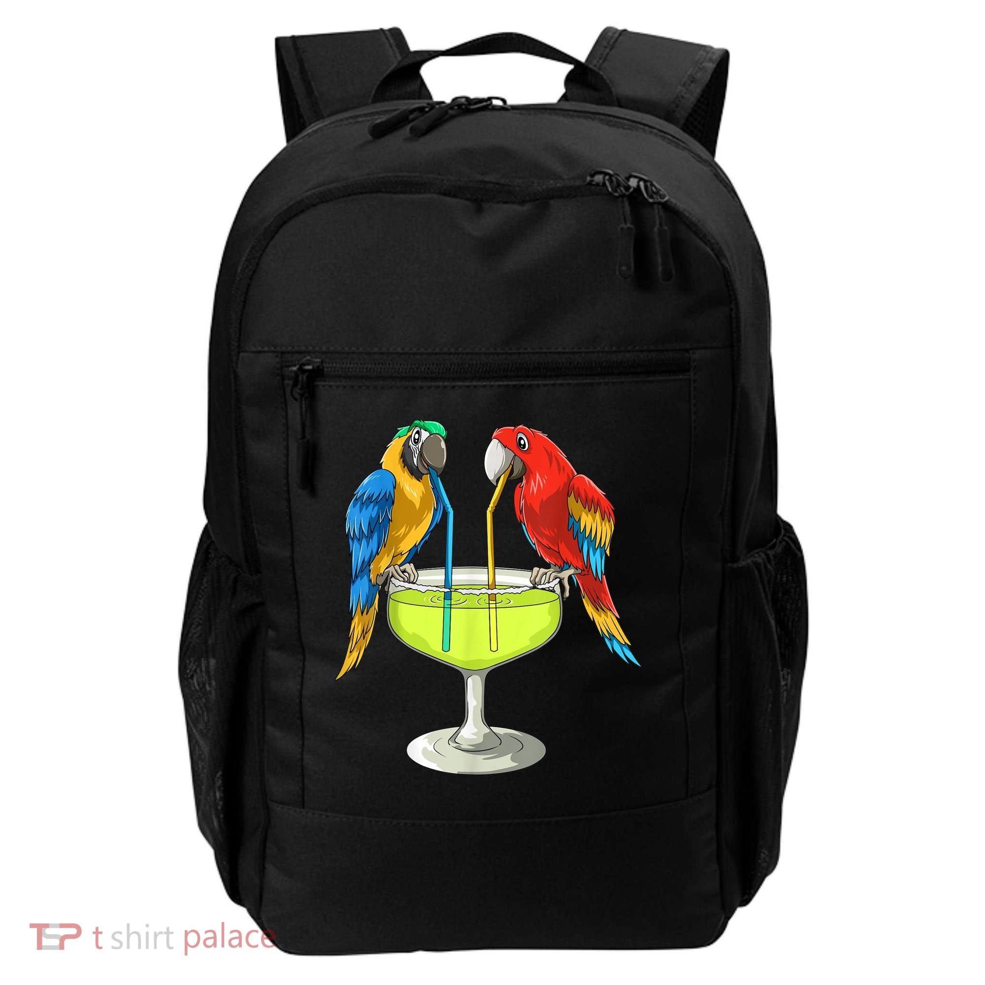 Parrots Drinking Margarita Hawaiian Vacation Beach Party Backpack